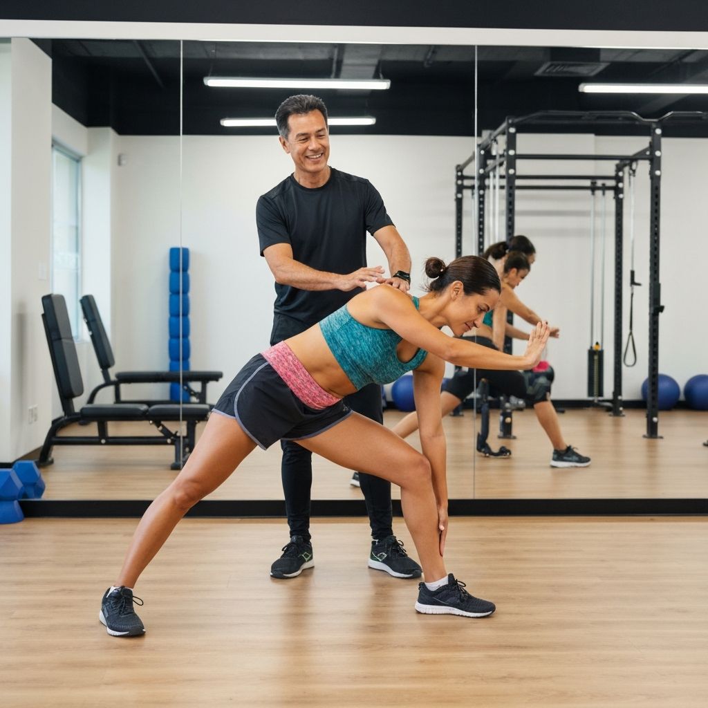 Guided stretching exercises